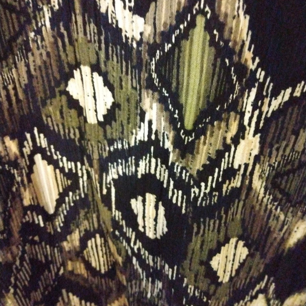 Unique Longline Tunic- Faux Wooden Accents Vintage Sag Harbor Tribal Beachy XL - Picture 6 of 7